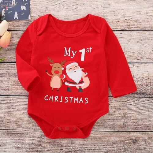 My First Christmas Baby Shirt Newborn Short Sleeve Bodysuit Casual Baby Girls Boys Body Clothing Jumpsuit Bodysuits Baby Clothes