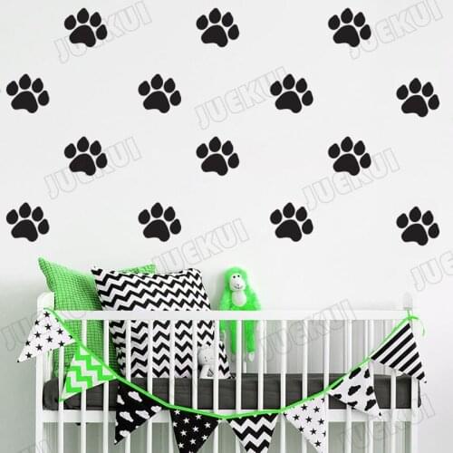 Bears Footprints Lovely Pattern Removable Wall Stickers for Nursery Kids Room Bedroom Sweet Home Decor Vinyl Murals TA345