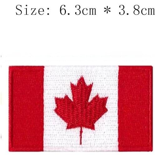 Canada embroidery flag patch Wholesale price ironing badges for caps right chest back of the clothes Maple leaves meaning snow
