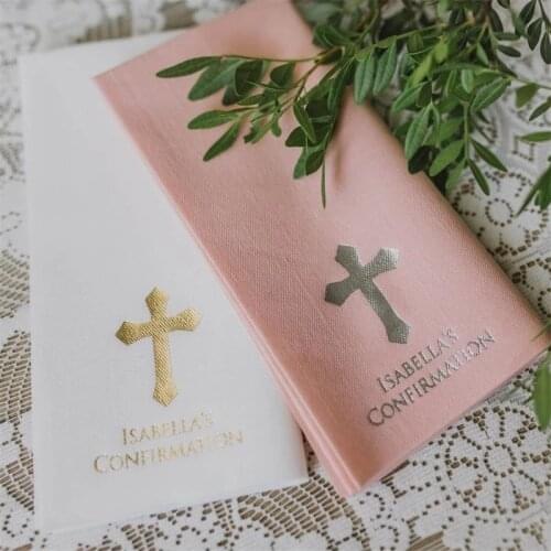 Personalized napkins, DINNER, Personalisierte Servietten, Kommunion, Servietten, Konfirmation, Communion, Confirmation napkins