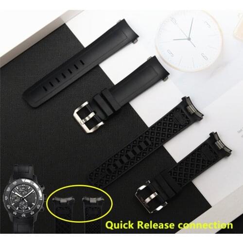 22mm quality Rubber Silicone Watch band For IWC strap for AQUATIMER FAMILY Watchband IW356802/376705/376710/376711/376708/356801