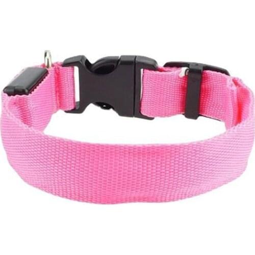 18PCS / LOT LED Pet Light Collar Night Safety Flash Dog Collar Adjustable Nylon Webbed Collar Pet Supplies