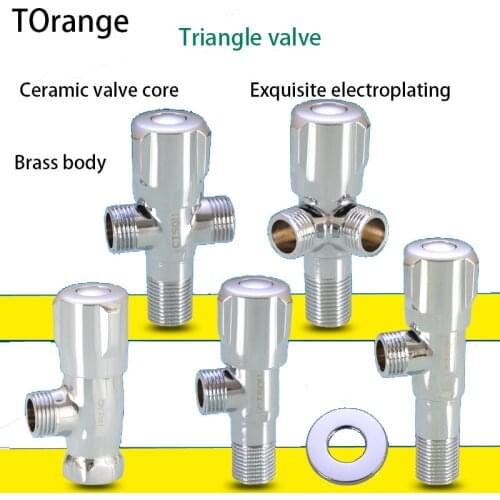 1/2 IN hot and cold water triangle valve water stop valve basin basin solar electric water heater switch eight valve