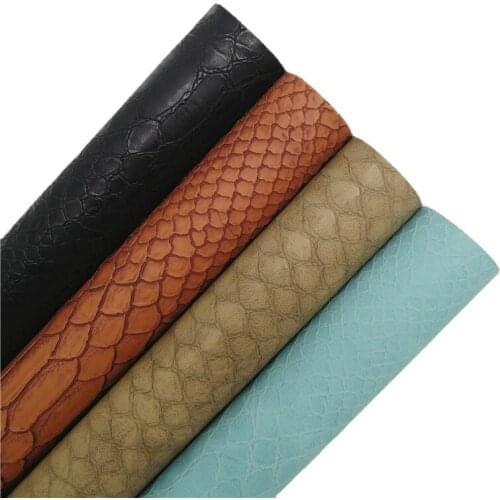 Vintage Snake Embossed Synthetic Faux Leather Vinyl Fabric Sheets with Felt Backing Leather for Bows Earrings 21X29CM R297