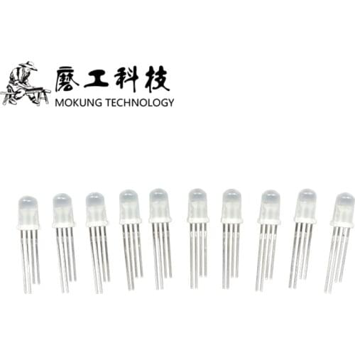 10pcs-1000pcs DC5V APA106 F5 5mm F8 8mm Round RGB LED APA106 chipset inside RGB Full color Frosted LED Chips