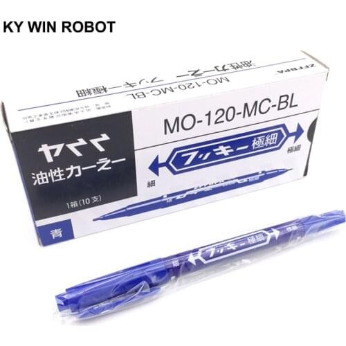 10PCS Blue CCL Anti-etching PCB Circuit Board Ink Marker Double Pen For DIY PCB Repair CCL Printed Circuit Diagram For Arduino