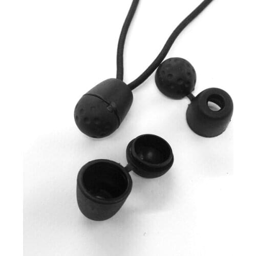 100pcs/lot A-080 black plastic cord end clip, Rope Stopper, Toggle Clip, Cord bell for 5mm cord free shipping