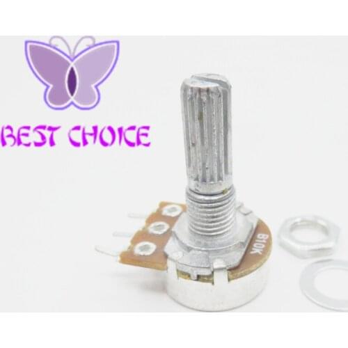 100 PCS High Quality WH148 B10K Linear Potentiometer 15mm Shaft With Nuts And Washers Hot