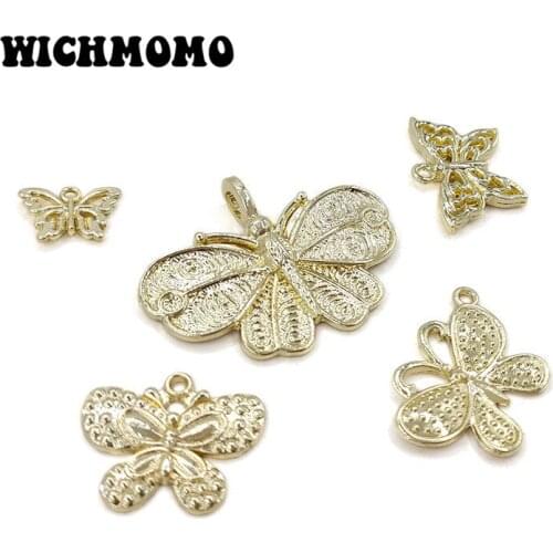 2020 New Fashion 32*42MM High Quality Zinc Alloy 5 Style Butterflies Charms Pendant DIY Jewelry Bracelets Earrings Accessories