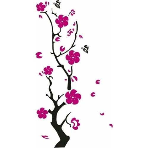 3D Plum Blossom Pattern Wall Stickers Living Room Bedroom Fashion Decals Family Atmosphere Beautifully Decorated Wall Stickers