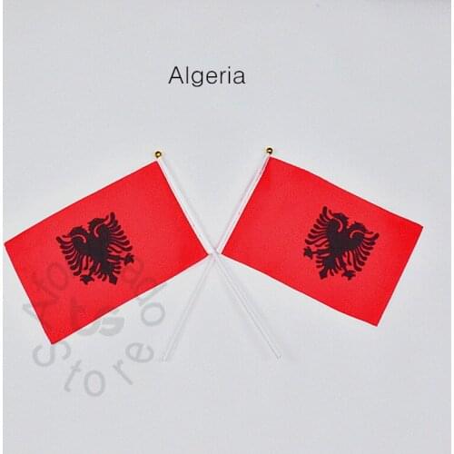 Albania 14*21cm 10pieces flag Banner for meet Parade party Hand waving National Flag Albania
