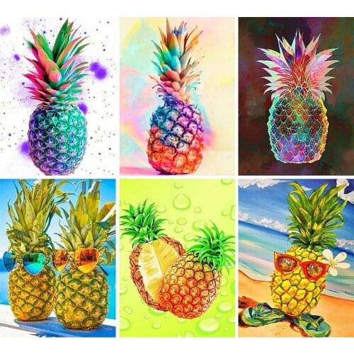 Diy Fruit Full Drill Diamond Embroidery Pineapple 5D Diamond Painting Cross Stitch Mosaic Picture Of Rhinestone Wall Decor Gift