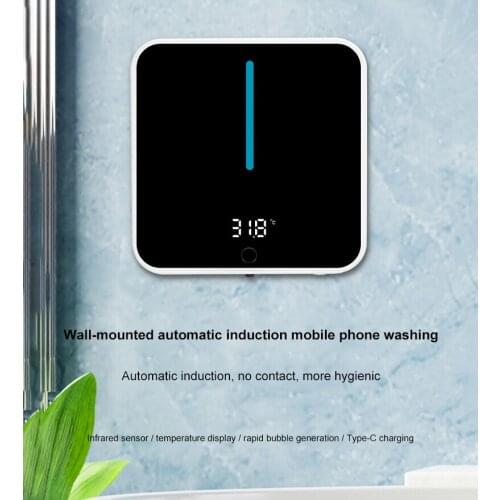 Automatic Foam Soap Dispensers Bathroom Soap Container Smart Washing Hand Machine White ABS Material Free From Contact Kitchen