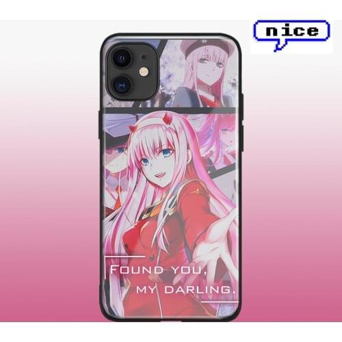 Zero Two Darling in the FranXX Anime soft silicone glass Phone case cover for iPhone SE 6 6s 7 8 Plus X XR XS 11 12 mini Pro max