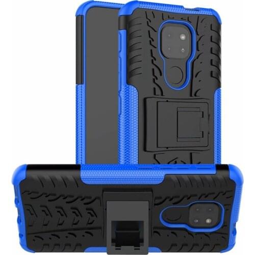 For Motorola Moto G9 Play 6.5" Rugged Hybrid Armor Heavy Duty Hybrid TPU Stand Impact Plastic Case Hard Shock Proof Cover