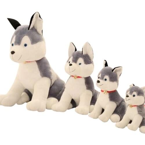Dorimytrader Hot 75cm Big Cute Simulated Dog Plush Toy 30'' Emulational Animal Husky Stuffed Doll Pillow Baby Present DY60524