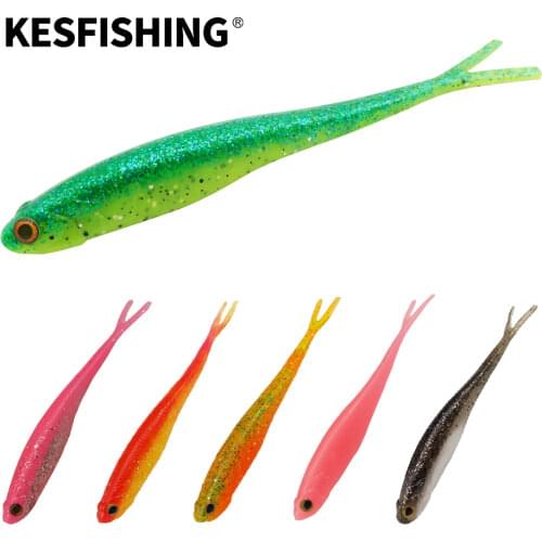 KESFISHING Fishing Bait Spring Lures Real Shad 130mm 6pcs Soft Lures Leurre Souple Wobblers Crankbait Carp Bass Squid Jigs PVA