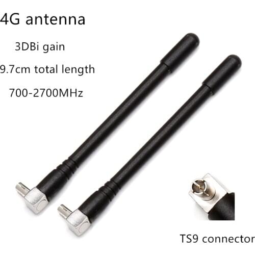 2pcs 4G 3G glue stick antenna high gain 3DBi TS9 connector 7.9cm total length 700-2700MHz for Huawei E3372 E8372 E5776