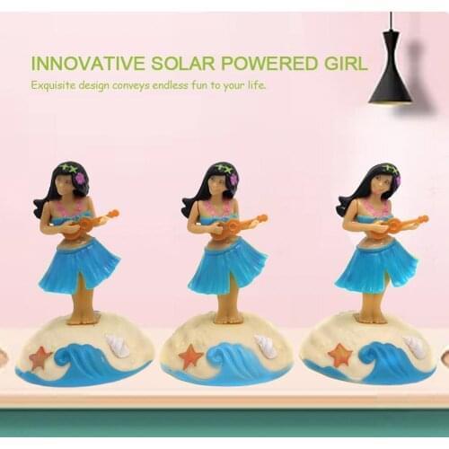 Creative Solar Powered Girl Car Swinging Ornament Personality Anime For Auto Interior Accessories Cute Gift Decoration Ornament