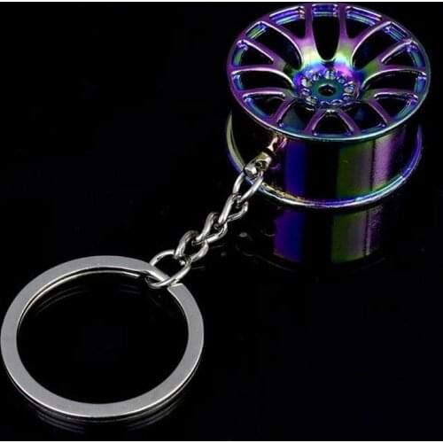 Creative Wheel Keychain Auto Part Car Keyring Key Chain Ring Decoration Accessories Zinc Alloy Material