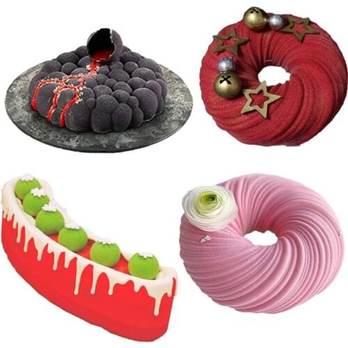 Meibum Bakeware Set Silicone Cake Molds Mousse Dessert Mould Pastry Baking Tools Decorating Pan Non Stick Kitchen Utensils