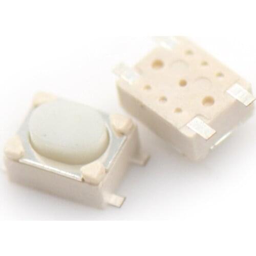 50pcs/lot Micro Button Tact Switch SMD 4Pin 3X4X2.5MM White Tactile Tact Push Button Micro Switch Momentary