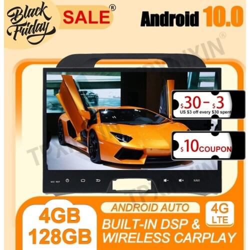 DSP Android 10.0 PX6 IPS Carplay 4+128G For KIA Sportage 2010-2020 Multimedia Player Auto Radio Tape Recorder GPS Navi Head Unit