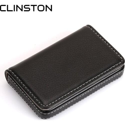 2020 Mens Leather Magnet Business Name Card Holder Simple Unisex ID Credit Cardholder Mini Wallet Small Purse for Men Wome gift