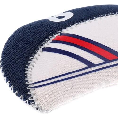 10 Pieces Neoprene Golf Club Iron Head Covers Set Pattern