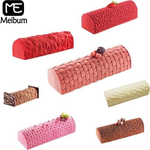 Meibum Silicone Baking Mats Set Cake Decorating Tools Veins Mat Fondant Moulds Mousse Cake Molds Dessert Bakeware Pastry Pan