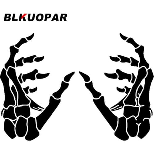 BLKUOPAR for Skeleton Hand Car Stickers Sunscreen Cartoon Decals Scratch-Proof Caravan Surfboard Decor Car Door Protector