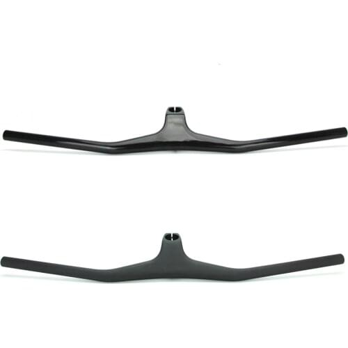 New Carbon Fiber MTB Bicycle Riser-17 Grade One-shaped Handlebar Integrated With Rod 3K Black Frosted MTB Carbon Handlebar