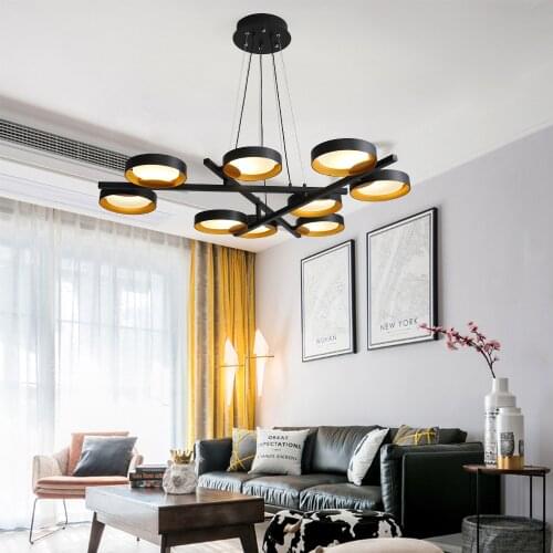New Nordic living room LED chandelier dining room creative personality atmosphere post-modern office aluminum hang light