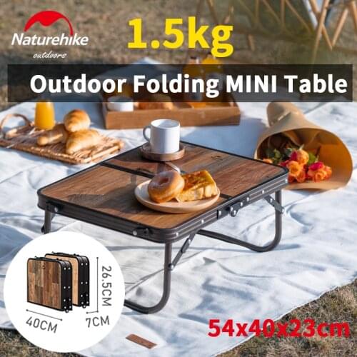 Naturehike Ultralight Mini Folding Table Portable Floor Desk Aluminum Alloy Travel Camp BBQ Furniture Table