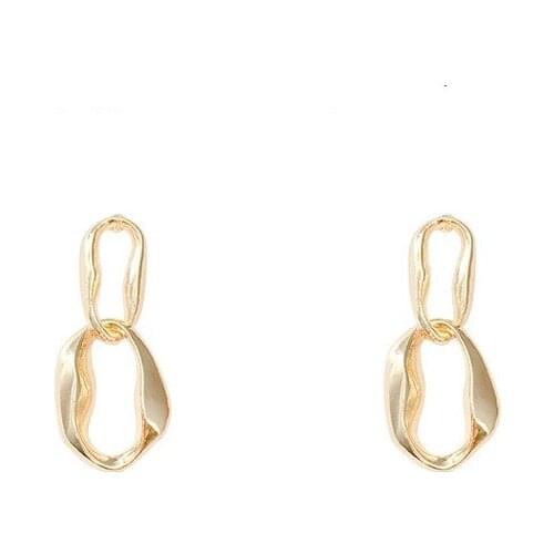 Женские золотые серьги QYXJP China At AliExpress