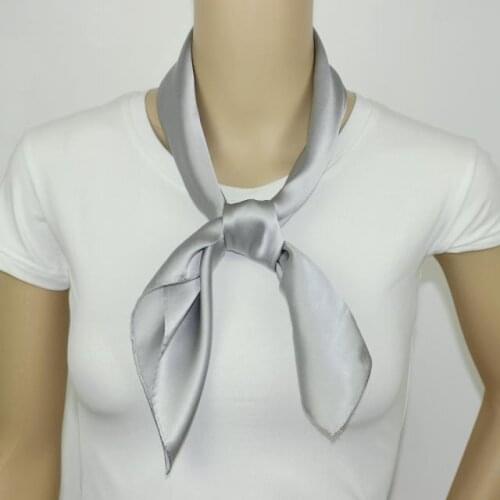 New men women solid satin 100% Natural Silk Scarf plain square Scarves shawl wrap Neckerchiefs 12MM thick Unisex #4059