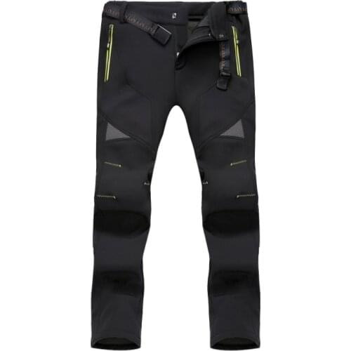 Stormtroopers winter Plush thick waterproof windproof large fit warm fleece soft shell outdoor mountaineering pants for men