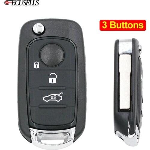 Folding Flip 3 Button Remote Key Shell Case Smart Car Key Housing Cover SIP22 Uncut Blade for Fiat Egea Tipo 500X New Model Keys