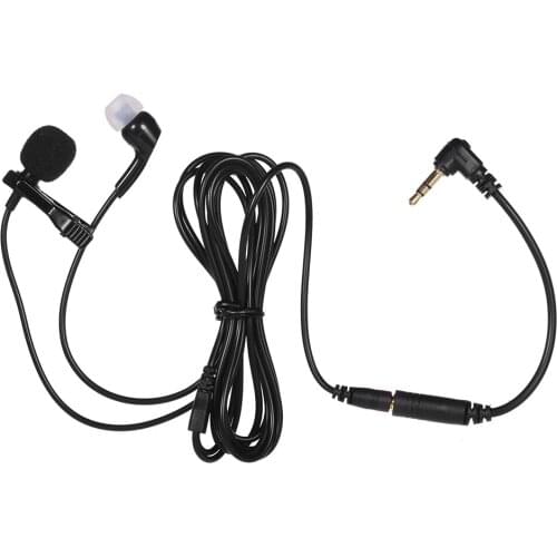 Smartphone DSLR Camera 2-In-1 Lavalier Lapel Omnidirectional Clip-on Microphone Mic for Program Video Recording Interview