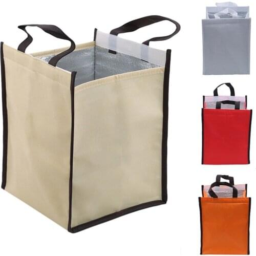 2020 New Solid Non-woven Cake Insulation Bag Unisex Food Container Cooler Bags Casual Waterproof Ice Pack Bento Picnic Lunch Bag