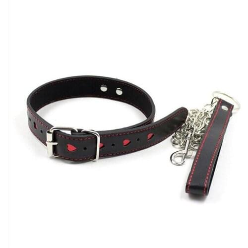 Adult Games Fetish Leather Necklace Collar Sexy Restraints Bondage Flirt Teasing Sex Products Erotic Toys Sex Toys For Couples