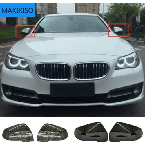 1 Pair Carbon Fiber Side Wing Replacement Rearview Mirror Cover Cap for BMW F10 F11 2014 2015 2016 2017