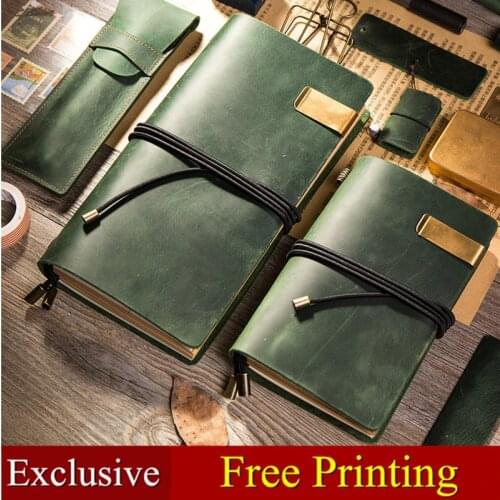 Vintage Genuine Leather Travelers Notebook Tie the rope Diary Journal Handmade Cowhide gift travel notebook