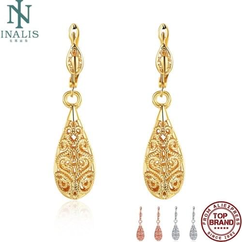 INALIS Statement Earrings For Women Elegant Delicate Water Drop Dangle Earrings 3 Colors Fashion Jewelry Anniversary Gifts