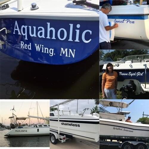 Personalized Boat Name Waterproof cut Sticker Decals Custom Prespaced Letters On Decal Sheet Showerproof Wallpaper