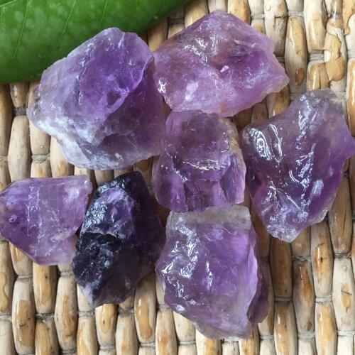 2-4cm Natural Amethyst Stone Crushed Crystal Rough Ornamental Amethyst Rough Block Mineral Specimen Diy Jewelry Making