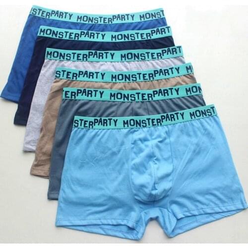 2/5pcs Male Panties Cotton Mens Underwear Boxers Sexy Breathable Boxer Hombre Solid Underpants Comfortable Brand Shorts