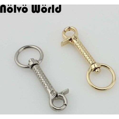 20pcs 17mm top ending gold silver tone trigger DIY snap hook clasp metal clip swivel dog leash