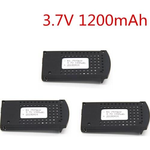 3pcs Updated 3.7V 1200mAh Li-po Rechargeable Battery for DM107S SG700 S169 RC Quadcopter Drone