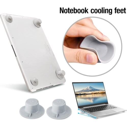 4pcs Laptop Heat Reduction Holder Non-slip Mat Notebook Feet Cooler Stand Portable Legs Set Pad Computer Accessories For Macbook